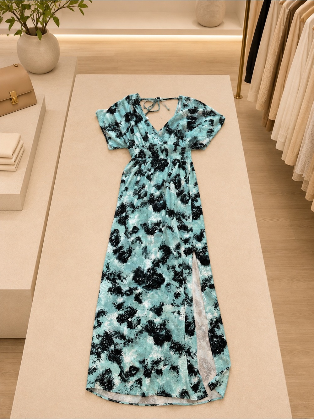 Lovestitch, maxi dress, green beach cover up size
